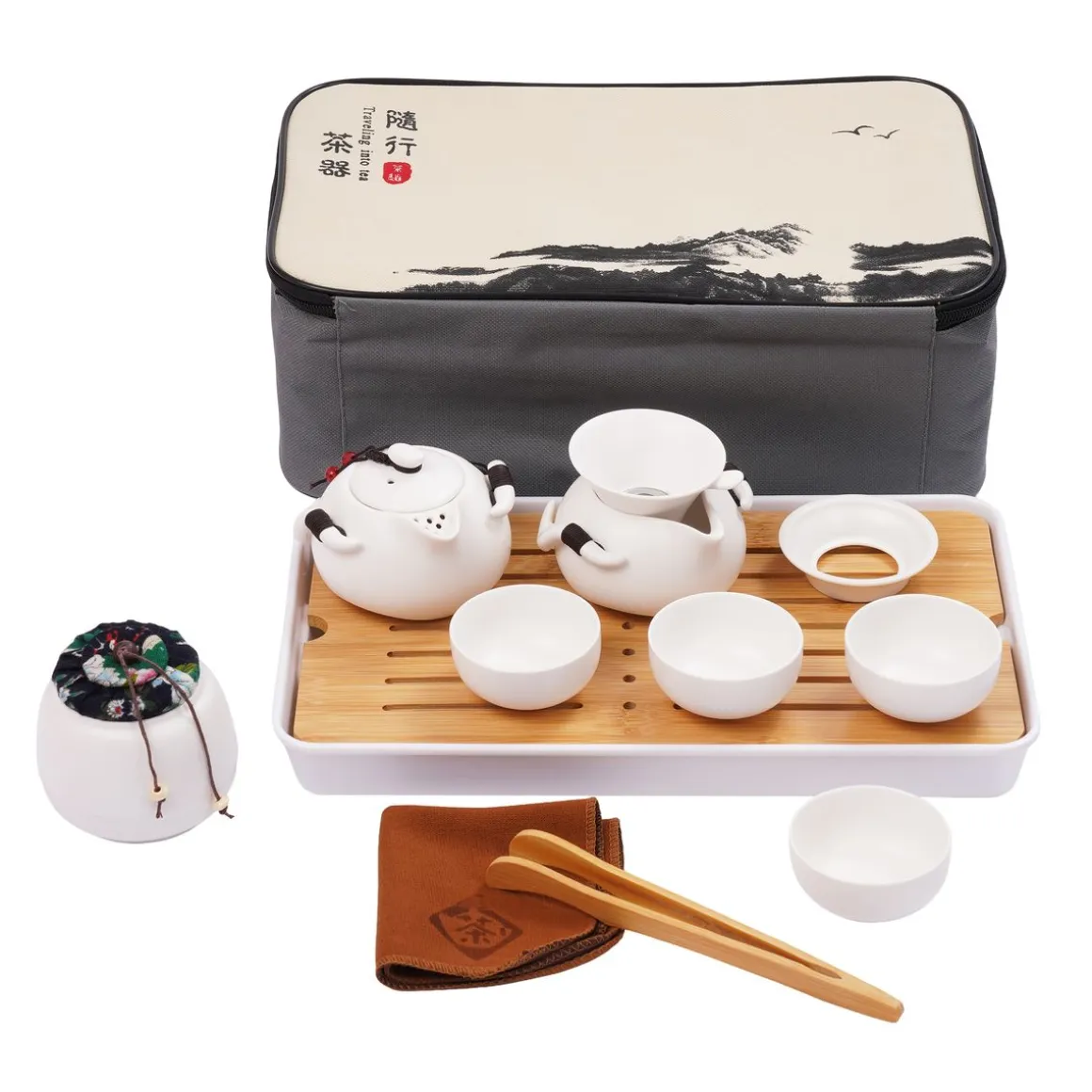 Teeset Kung Fu mit Reisetasche 12-teilig