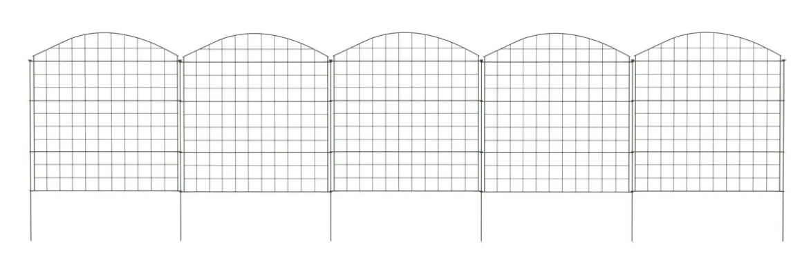 Teichzaun 78 x 77 cm 5er Set grün