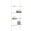 Teleskopregal mit 4 Ablagen 165 - 297 cm weiss