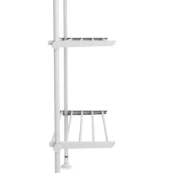 Teleskopregal mit 4 Ablagen 165 - 297 cm weiss