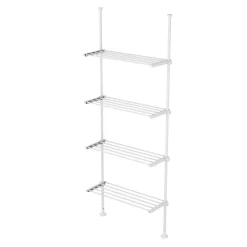 Teleskopregal mit 4 Ablagen 165 - 297 cm weiss