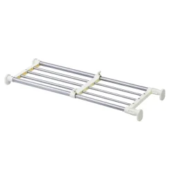 Teleskopregal 60/100 x 25 cm silber/weiss