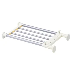 Teleskopregal 60/100 x 25 cm silber/weiss
