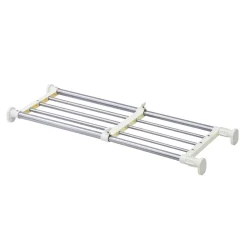 Teleskopregal 40/60 x 25 cm silber/weiss