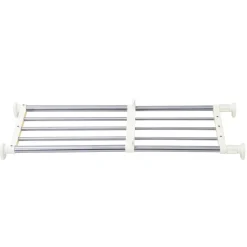 Teleskopregal 40/60 x 25 cm silber/weiss