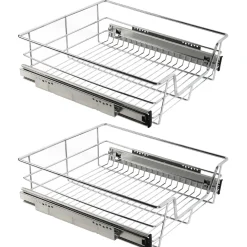 Teleskopschublade Schrank-Organizer 60 cm 2er Set