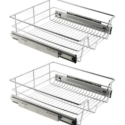 Teleskopschublade Schrank-Organizer 50 cm 2er Set