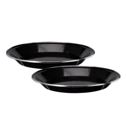 Teller Eisen 2er Set 24 cm schwarz