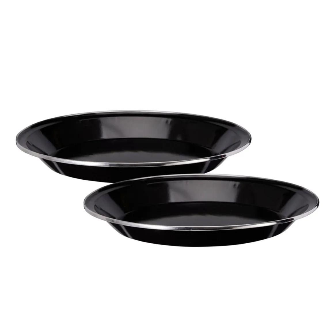 Teller Eisen 2er Set 24 cm schwarz