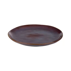 Teller Keramik 20 cm braun