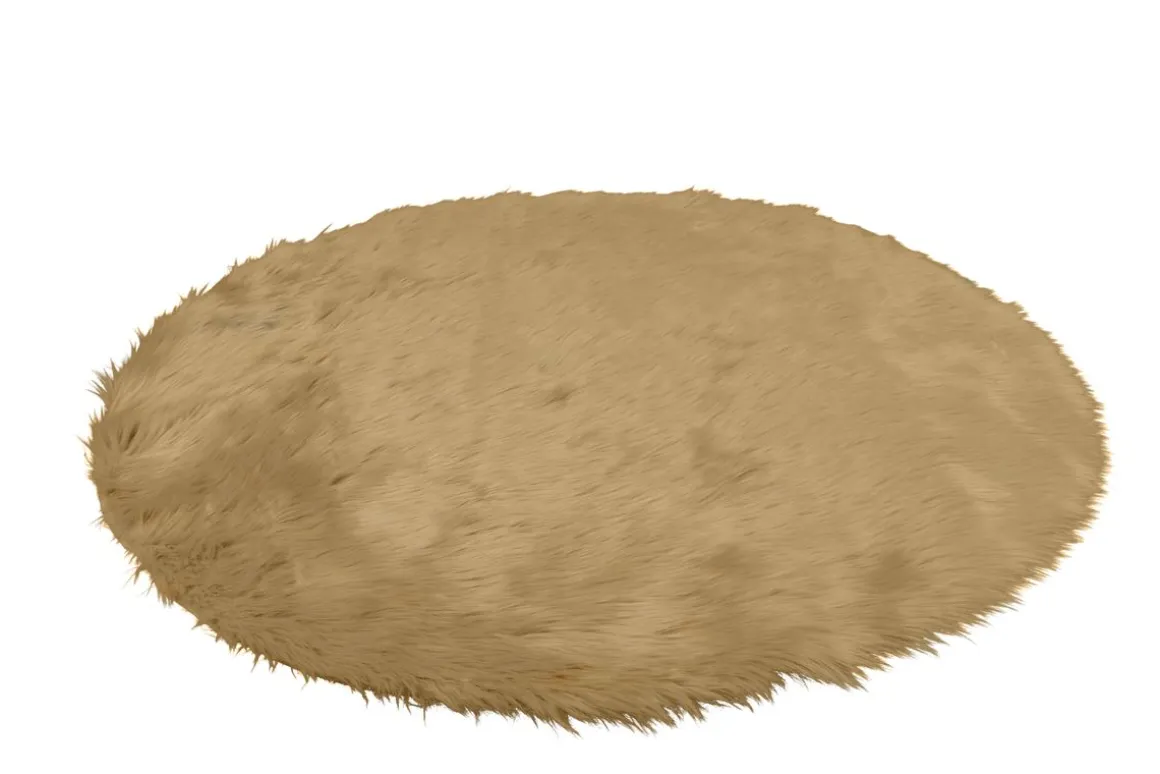 Teppich Kunstfell 120 cm camel