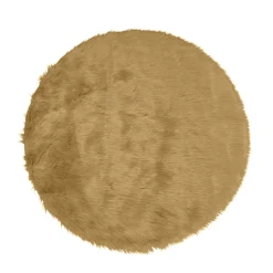 Teppich Kunstfell 120 cm camel