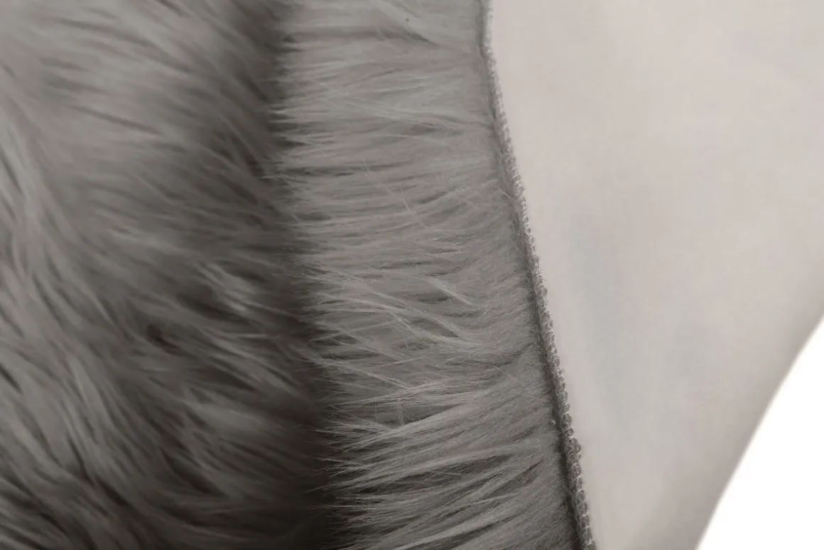 Teppich Kunstfell 120 cm grau