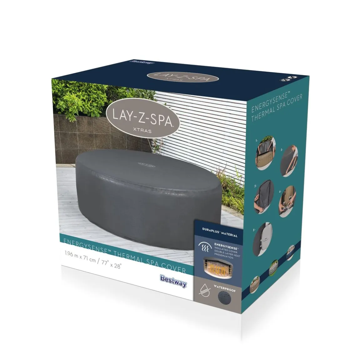 Thermoabdeckung für Lay-Z-Spa Whirlpool 196 x 71 cm