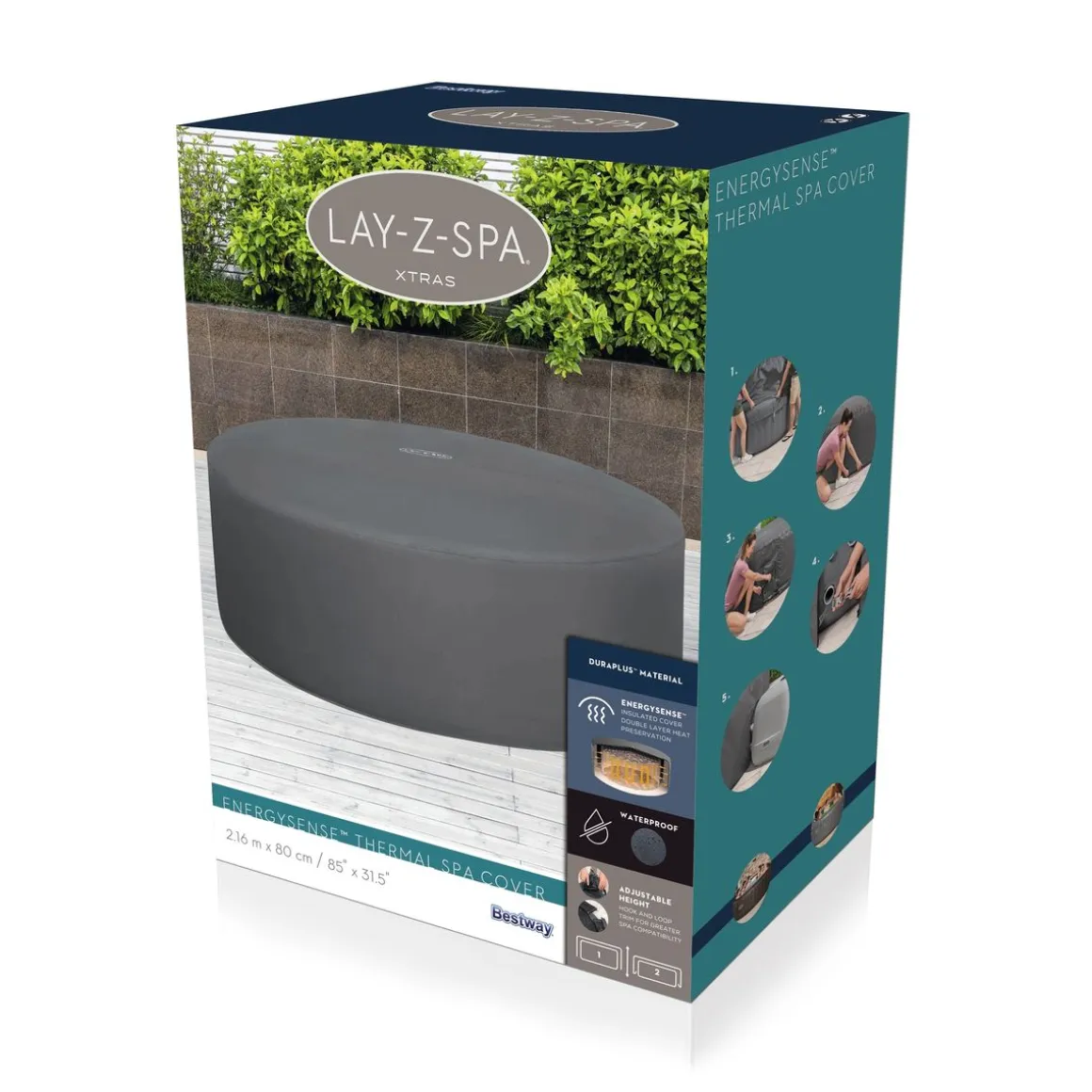 Thermoabdeckung für Lay-Z-Spa Whirlpool 216 x 80 cm