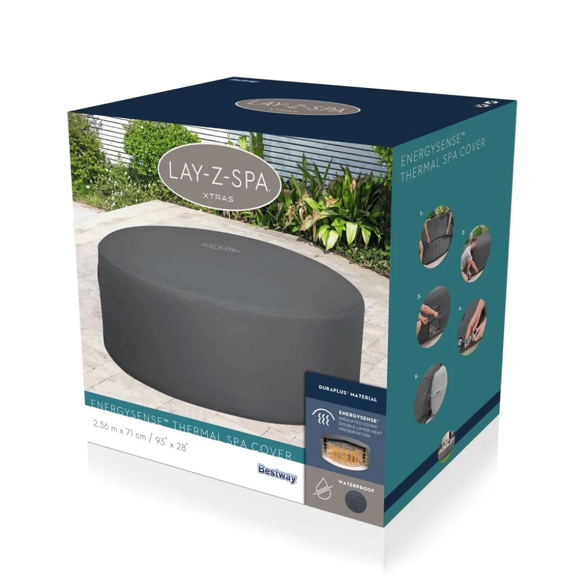 Thermoabdeckung für Lay-Z-Spa Whirlpool 236 x 71 cm