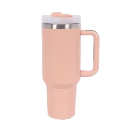 Thermobecher mit Strohhalm 1.1L rosa