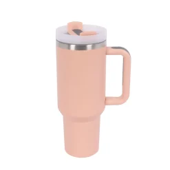 Thermobecher mit Strohhalm 1.1L rosa