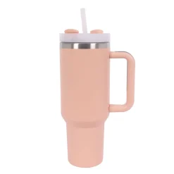 Thermobecher mit Strohhalm 1.1L rosa