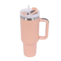 Thermobecher mit Strohhalm 1.1L rosa