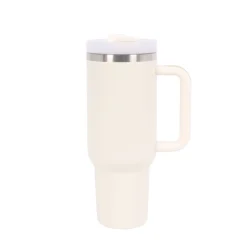 Thermobecher mit Strohhalm 1.1L creme