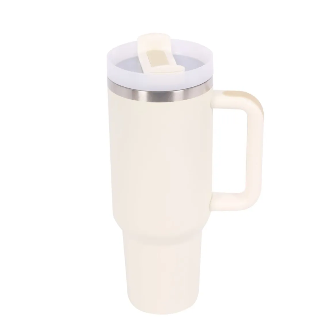 Thermobecher mit Strohhalm 1.1L creme