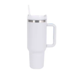 Thermobecher mit Strohhalm 1.1L weiss