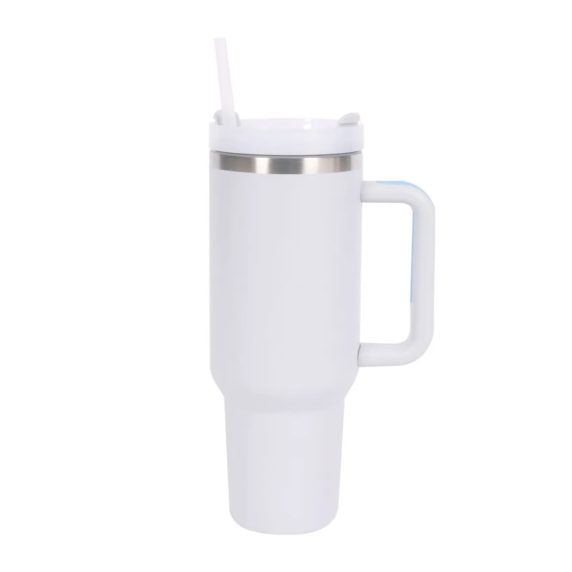 Thermobecher mit Strohhalm 1.1L weiss