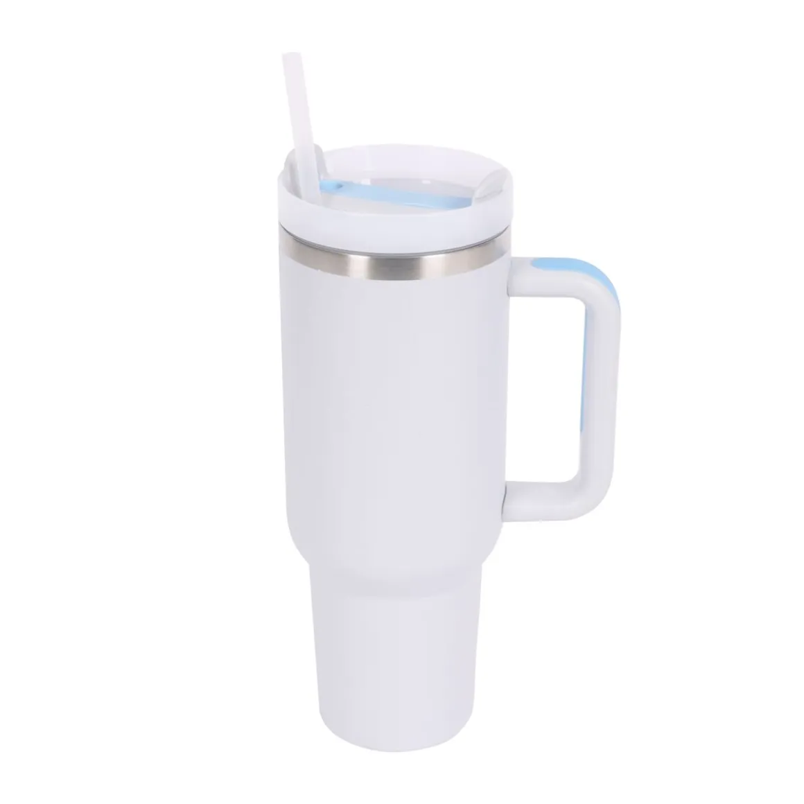 Thermobecher mit Strohhalm 1.1L weiss