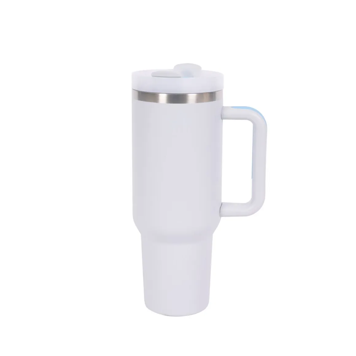 Thermobecher mit Strohhalm 1.1L weiss