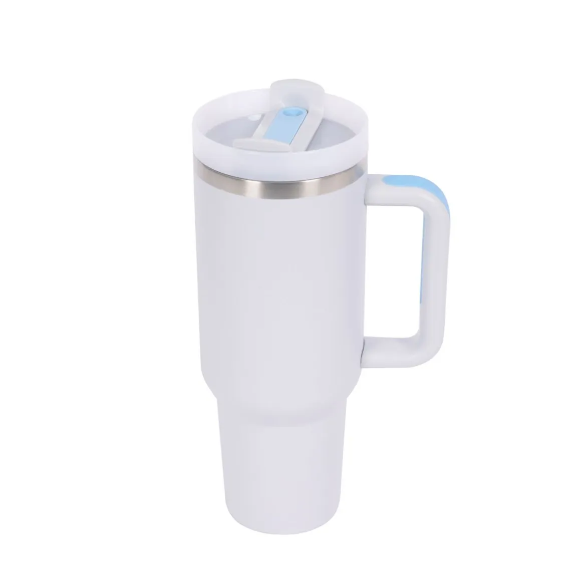 Thermobecher mit Strohhalm 1.1L weiss