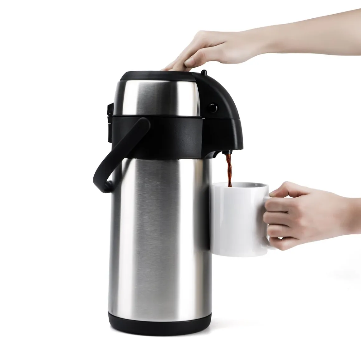 Thermoskanne mit Pumpe 3L