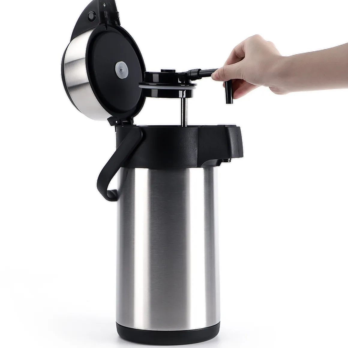 Thermoskanne mit Pumpe 3L