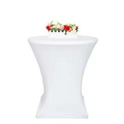 Tischdecke für Bistrotische 60 - 65 cm weiss