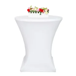 Tischdecke für Bistrotische 70 - 75 cm weiss