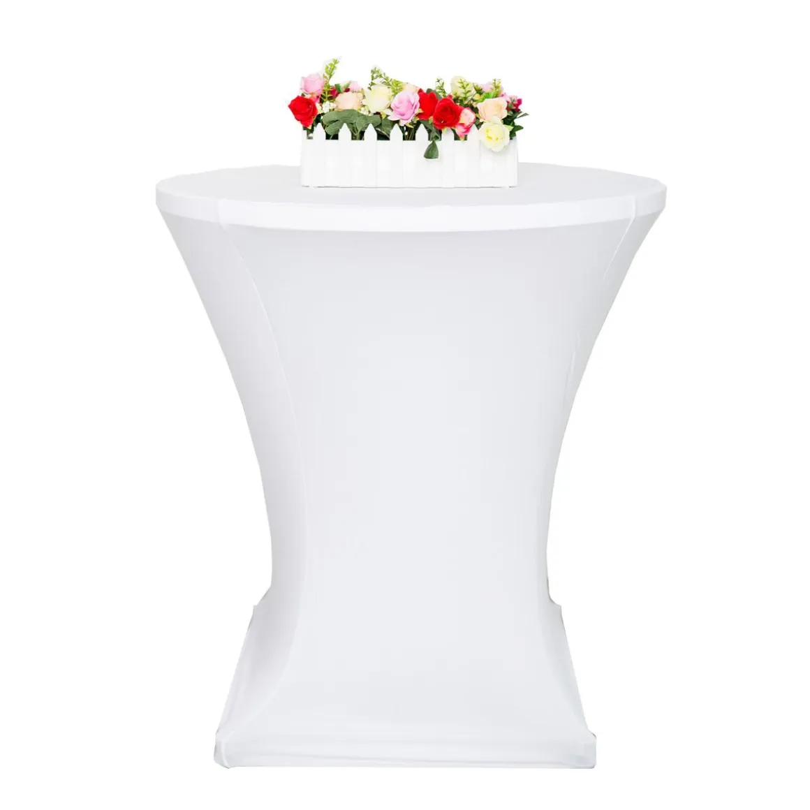 Tischdecke für Bistrotische 70 - 75 cm weiss
