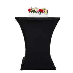 Tischdecke für Bistrotische 70 - 75 cm schwarz