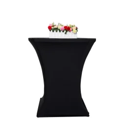 Tischdecke für Bistrotische 60 - 65 cm schwarz