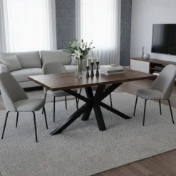 Tischgestell Stahl Spider 150 x 70 x 72 cm schwarz