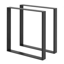 Tischgestell Stahl 70 x 72 cm 2er Set schwarz