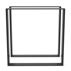 Tischgestell Stahl 70 x 72 cm 2er Set schwarz