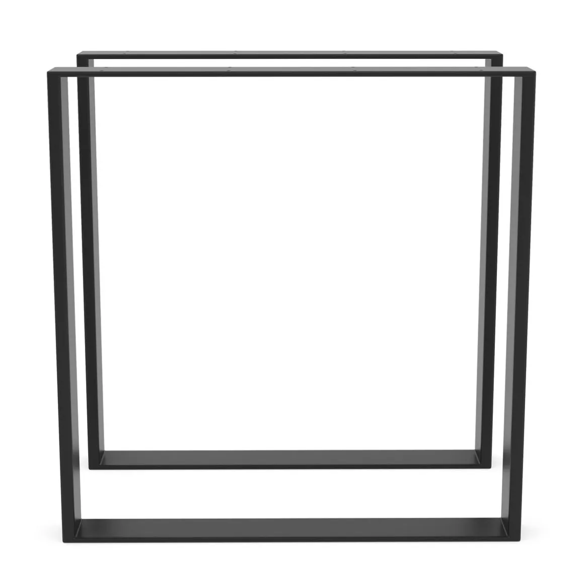 Tischgestell Stahl 70 x 72 cm 2er Set schwarz