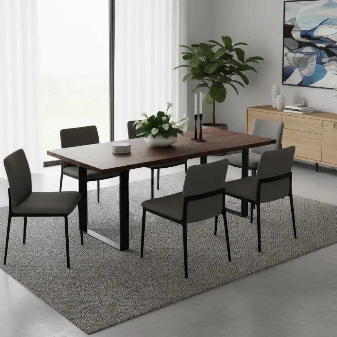 Tischgestell Stahl 70 x 72 cm 2er Set schwarz