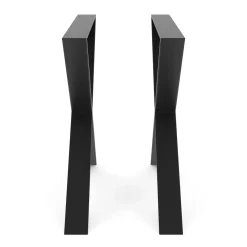 Tischgestell Stahl X-Form 80 x 71 cm 2er Set schwarz