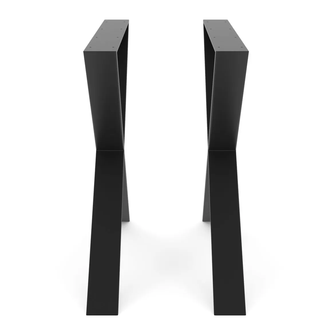 Tischgestell Stahl X-Form 80 x 71 cm 2er Set schwarz