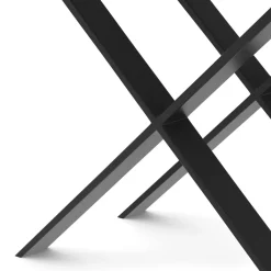 Tischgestell Stahl X-Form 80 x 71 cm 2er Set schwarz