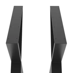Tischgestell Stahl X-Form 80 x 71 cm 2er Set schwarz