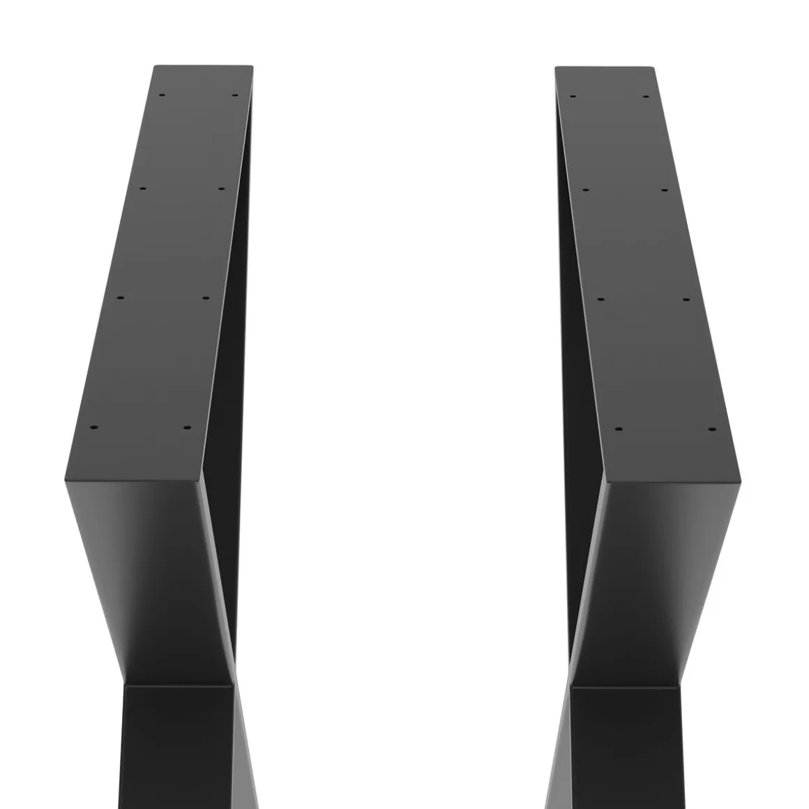 Tischgestell Stahl X-Form 80 x 71 cm 2er Set schwarz
