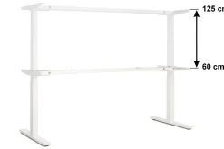 Tischgestell Stehpult elektrisch weiss 180 - 200 cm