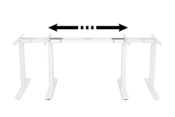 Tischgestell Stehpult elektrisch weiss 180 - 200 cm